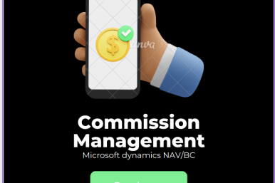 a and holding a with dollar sign to show someone receiving commissions