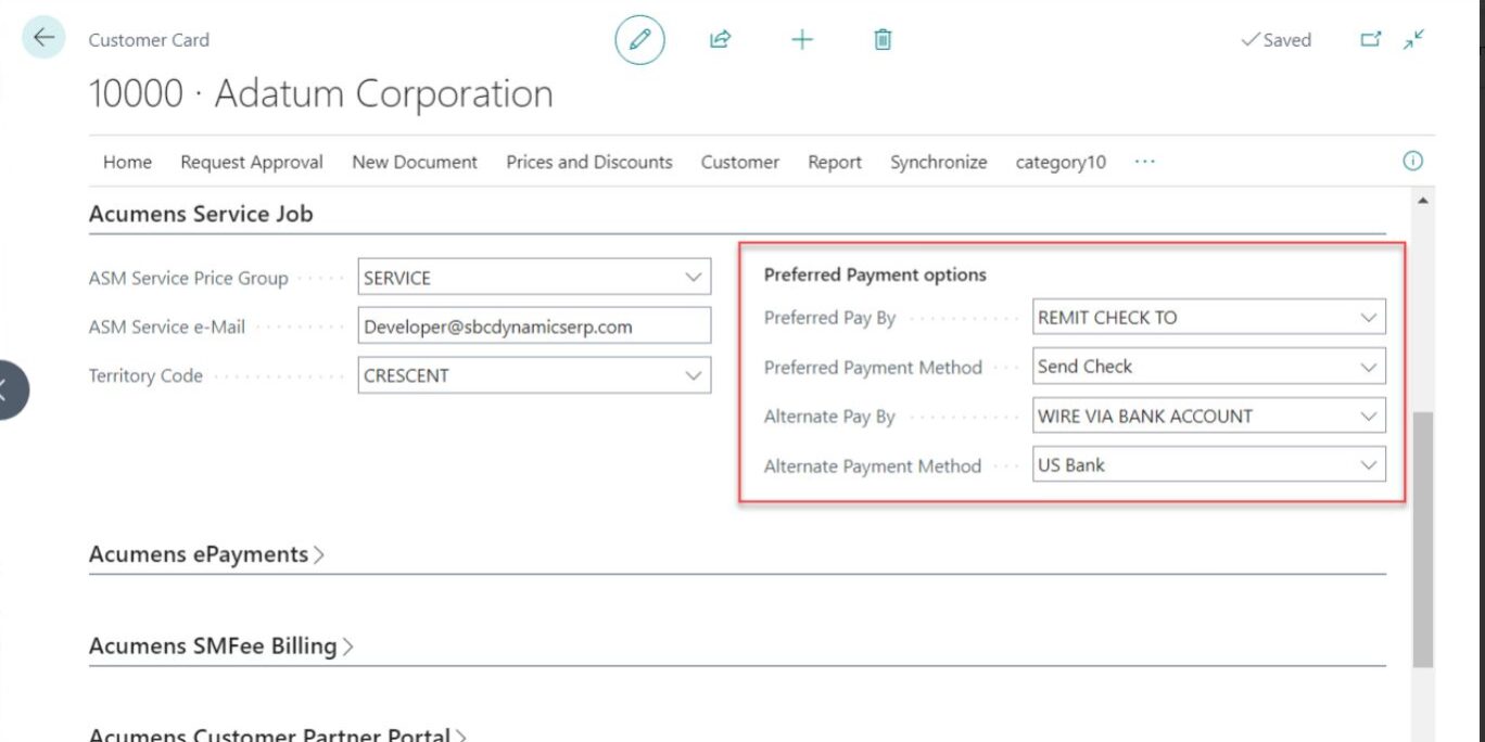 Acumens cashflow solution