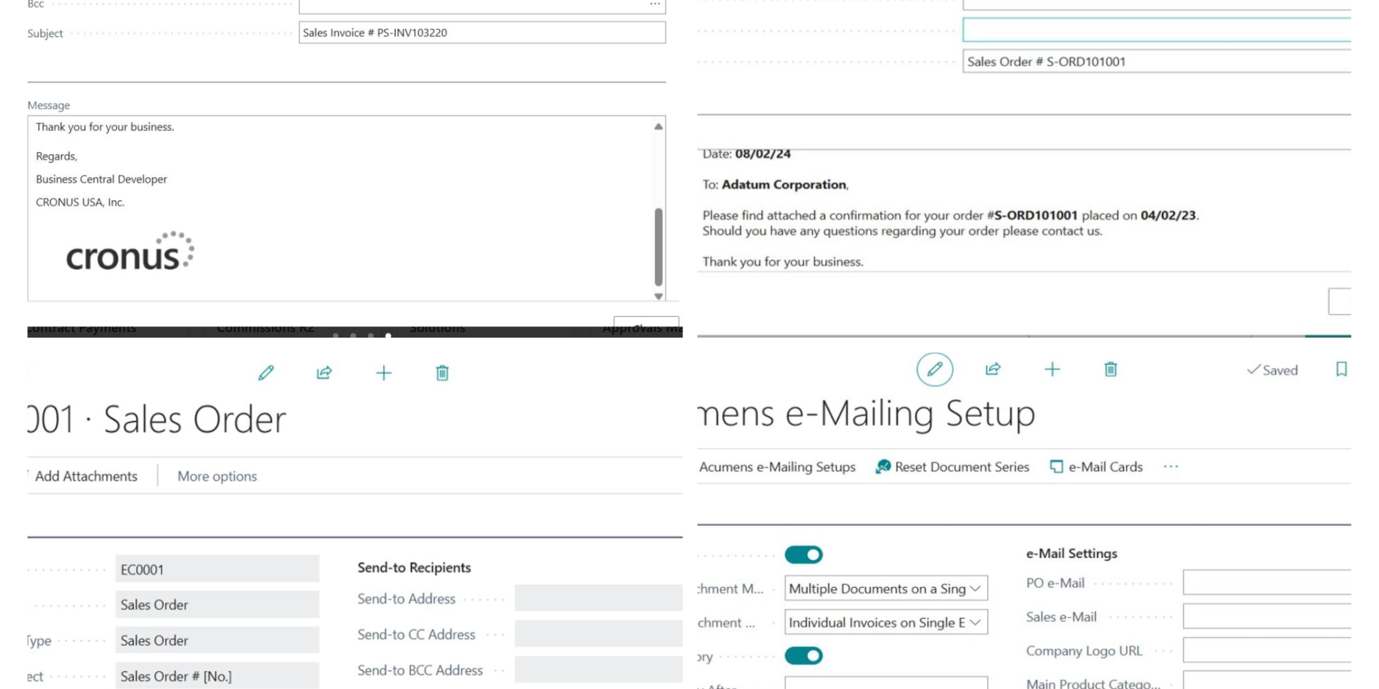 Emailing Dynamics 365