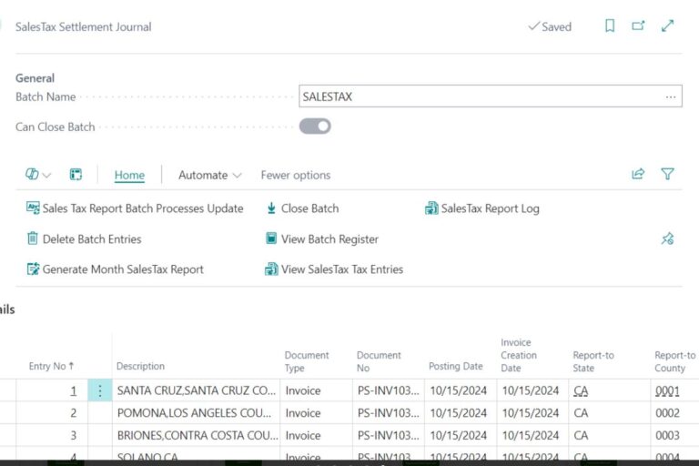 e-tax for business central