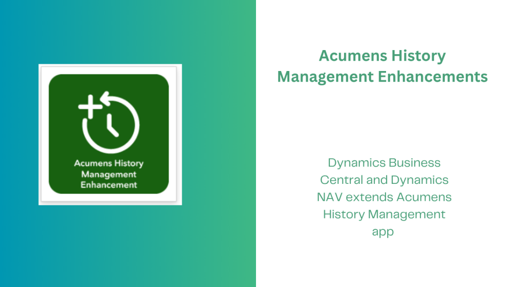 History Management app for microsoft dynamics erp