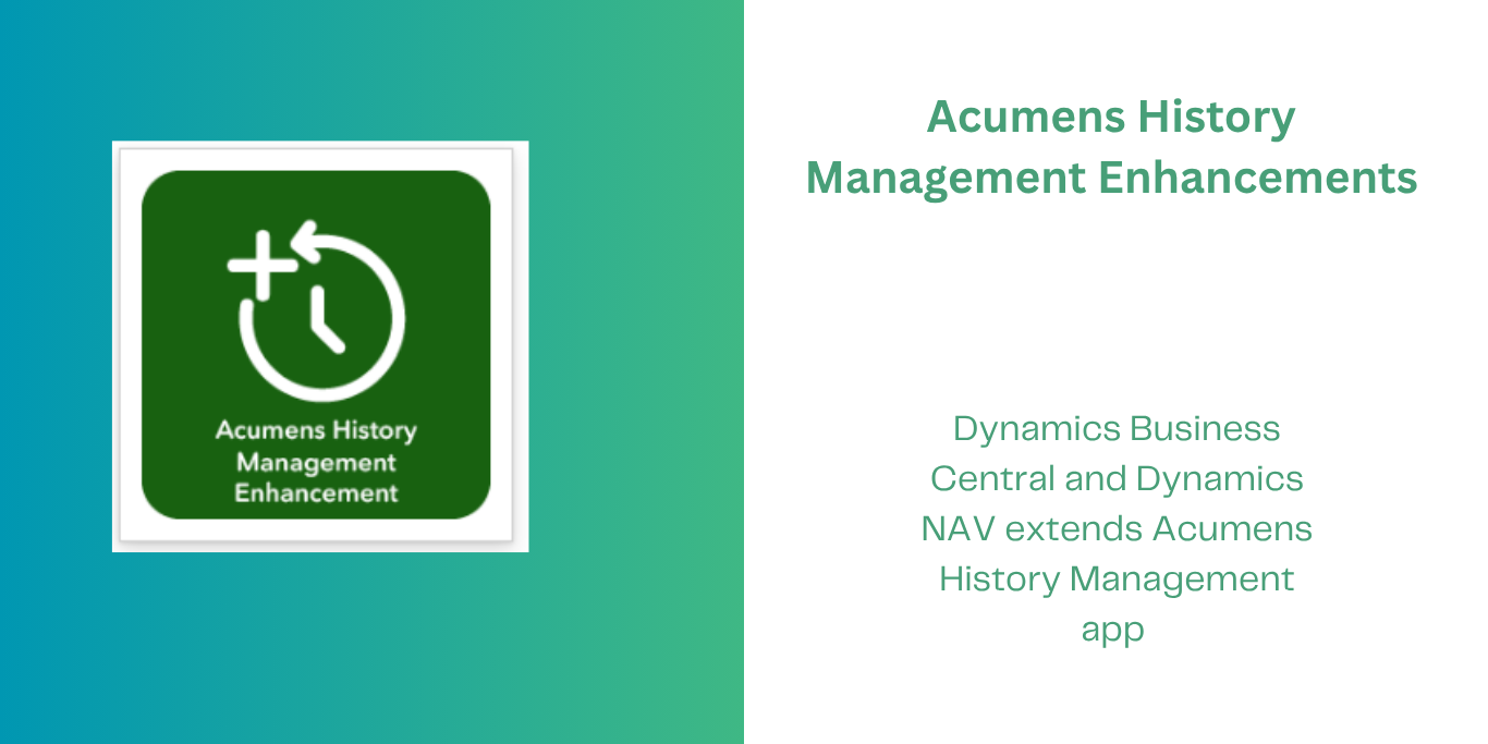 History Management app for microsoft dynamics erp