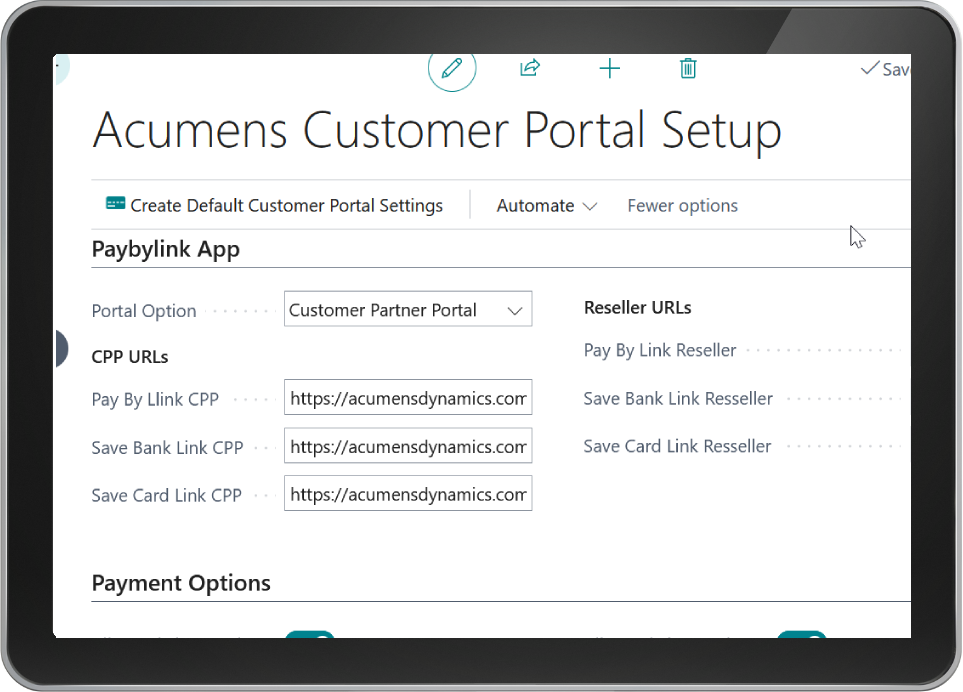 Acumens Acumens Customer Portal
