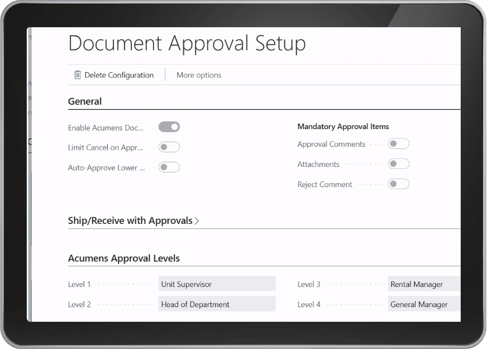Acumens Document Approvals Management