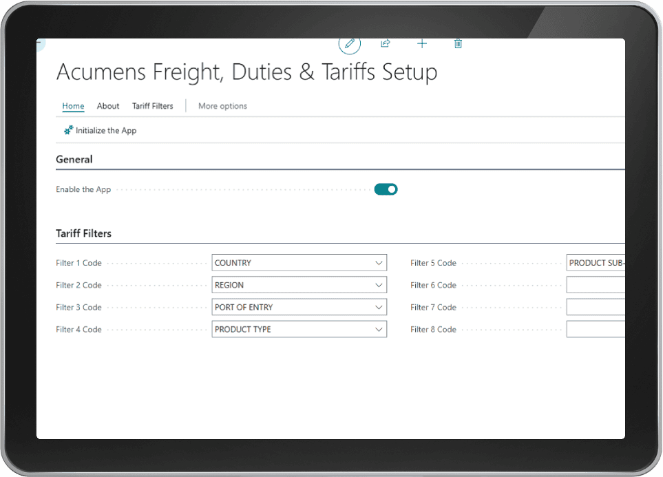 Acumens Freight, Duties & Tariffs