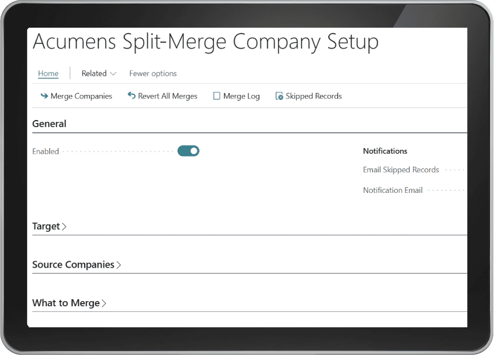 Acumens Split-Merge-Copy Company